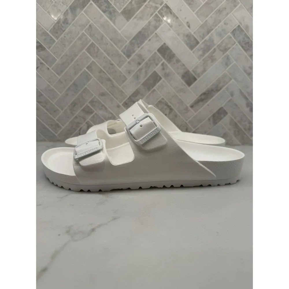 Birkenstock Arizona Essentials EVA Sandals Mens Size 10 43 White Slip On Slides